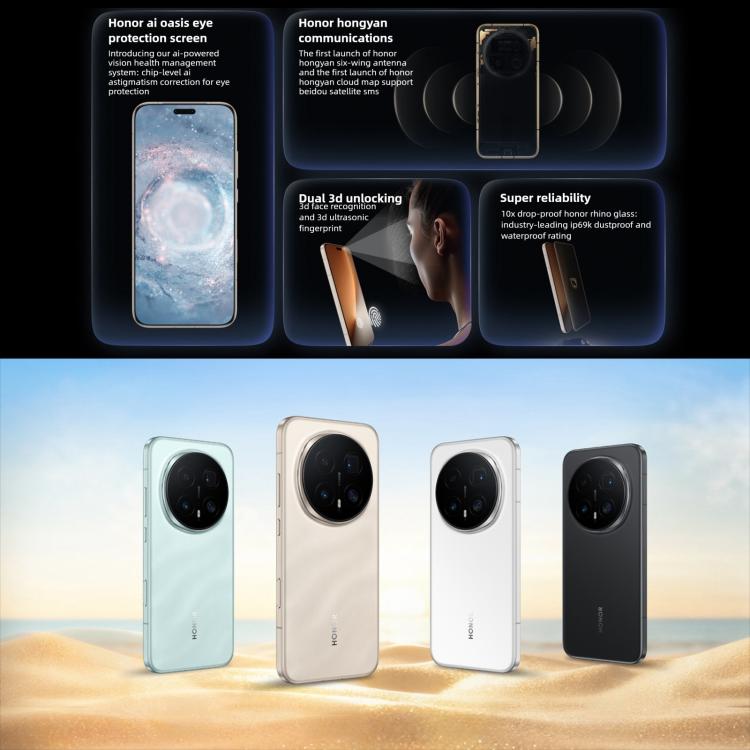 Honor Magic8 Pro, 12GB+256GB, Screen Fingerprint, 6.71 inch MagicOS 10.0 / Android 16 Snapdragon 8 Elite Gen 5 Octa Core, Network: 5G, NFC, OTG, 12GB+256GB