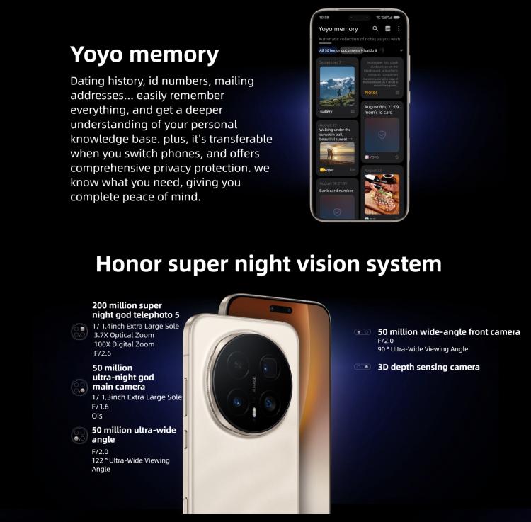 Honor Magic8 Pro, 12GB+256GB, Screen Fingerprint, 6.71 inch MagicOS 10.0 / Android 16 Snapdragon 8 Elite Gen 5 Octa Core, Network: 5G, NFC, OTG, 12GB+256GB