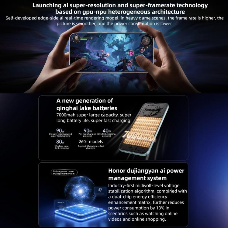 Honor Magic8 Pro, 16GB+1TB, Screen Fingerprint, 6.71 inch MagicOS 10.0 / Android 16 Snapdragon 8 Elite Gen 5 Octa Core, Network: 5G, NFC, OTG, 16GB+1TB