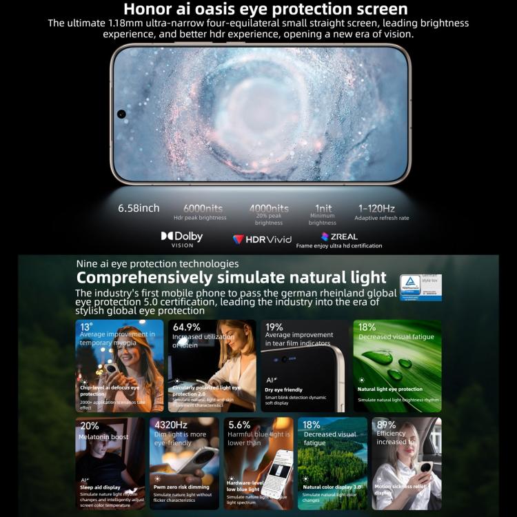 Honor Magic8 Pro, 16GB+1TB, Screen Fingerprint, 6.71 inch MagicOS 10.0 / Android 16 Snapdragon 8 Elite Gen 5 Octa Core, Network: 5G, NFC, OTG, 16GB+1TB