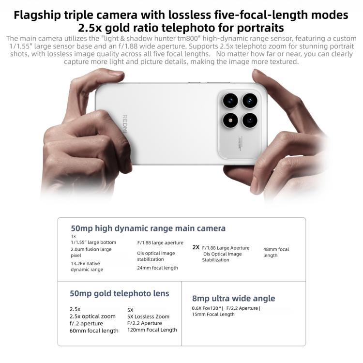 Xiaomi Redmi K90, 12GB+256GB, 6.59 inch Xiaomi HyperOS 3 Snapdragon 8 Elite Octa Core, NFC, Network: 5G, 12GB+256GB