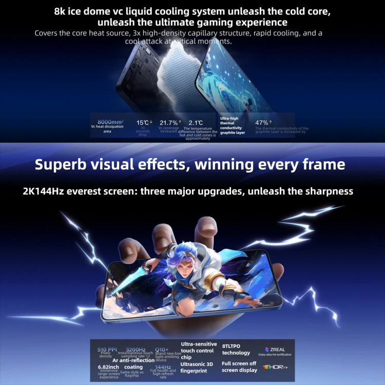 vivo iQOO Neo11, 16GB+256GB, Face ID / Screen Fingerprint Identification, 6.82 inch Android 16 OriginOS 6 Snapdragon 8 Elite Octa Core, OTG, NFC, Network: 5G, iQOO Neo11, 16GB+256GB