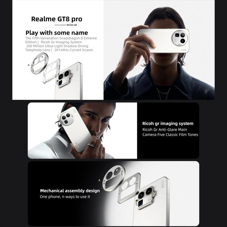 Realme GT8 Pro, 12GB+512GB, 6.79 inch Realme UI 7.0 Snapdragon 8 Elite Gen 5 Octa Core, NFC, Network: 5G, 12GB+512GB, Realme GT8 Pro, 12GB+512GB