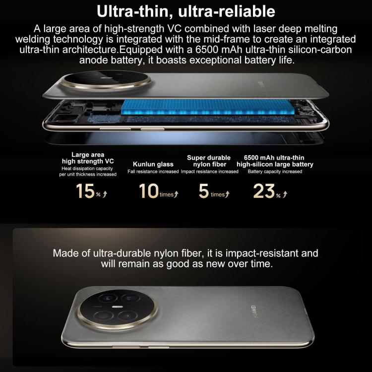 HUAWEI Mate 70 Air, 16GB+256GB, Side Fingerprint Identification, 7 inch HarmonyOS 5.1 Kirin 9020B, NFC, OTG, Not Support Google Play, 16GB+256GB