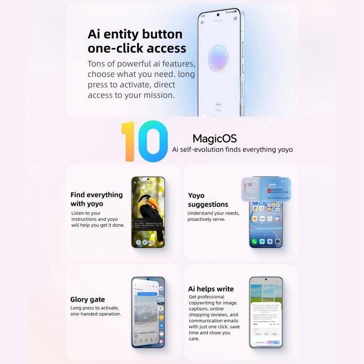 Honor 500 Pro, 12GB+256GB, Screen Fingerprint, 6.55 inch MagicOS 10.0 / Android 16 Snapdragon 8 Elite Gen 4 Octa Core, Network: 5G, NFC, OTG, Honor 500 Pro, 12GB+256GB