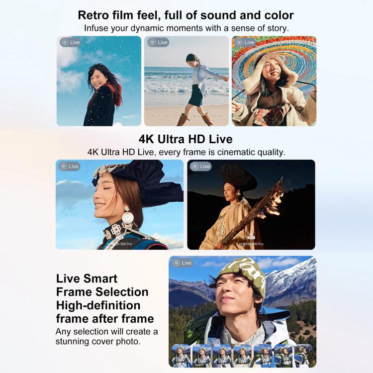 Honor 500 Pro, 12GB+256GB, Screen Fingerprint, 6.55 inch MagicOS 10.0 / Android 16 Snapdragon 8 Elite Gen 4 Octa Core, Network: 5G, NFC, OTG, Honor 500 Pro, 12GB+256GB