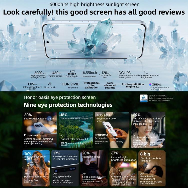 Honor 500 Pro, 16GB+512GB, Screen Fingerprint, 6.55 inch MagicOS 10.0 / Android 16 Snapdragon 8 Elite Gen 4 Octa Core, Network: 5G, NFC, OTG, Honor 500 Pro, 16GB+512GB