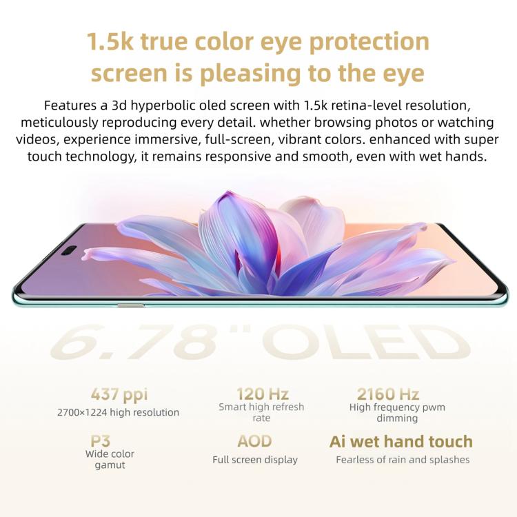 HUAWEI Enjoy 70X Premium Edition, 8GB+512GB, Screen Fingerprint, 6.78 inch HarmonyOS 4.2 Kirin 8000, Network: 4G, OTG, NFC, Not Support Google Play, 8GB+512GB