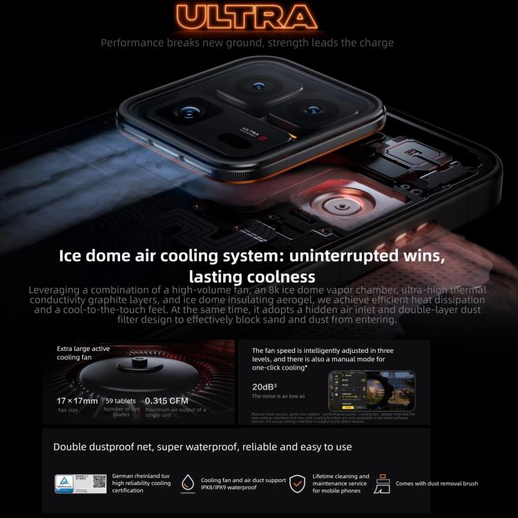 فيفو iQOO 15 Ultra، 16 جيجابايت + 512 جيجابايت، بصمة ثلاثية الأبعاد بالموجات فوق الصوتية، شاشة 6.85 بوصة، أندرويد 16، OriginOS 6، Snapdragon 8 Elite الجيل 5 ثماني النواة، OTG، NFC، شبكة: 5G، يدعم Google Play، 16 جيجابايت + 512 جيجابايت