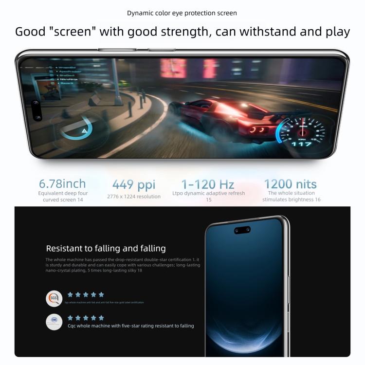 Huawei nova 14 Pro, 12 GB + 512 GB, seitlicher Fingerabdrucksensor, 6,78 Zoll, HarmonyOS 5.0, NFC, OTG, unterstützt Google Play nicht, 12 GB + 512 GB, nova 14 Pro, 12 GB + 512 GB