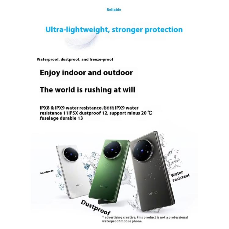 vivo X Fold5, 12 GB + 256 GB, 8,03 Zoll + 6,53 Zoll, Android 15 OriginOS 5, Snapdragon 8 Gen 3 Octa-Core, OTG, NFC, Netzwerk: 5G, 12 GB + 256 GB