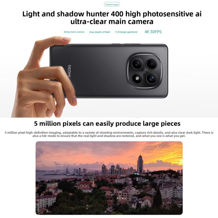 Xiaomi Redmi Note 15 5G, 8 GB + 128 GB, 6,77 Zoll, Xiaomi HyperOS 2, Snapdragon 6 Gen 3 Octa-Core-Prozessor, Netzwerk: 5G, 8 GB + 128 GB