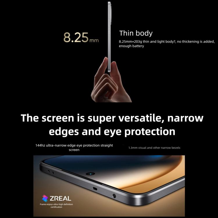 Realme GT7, 16 GB + 1 TB, 6,8 Zoll, Android 15 / Realme UI 6.0, MediaTek Dimensity 9400+ Octa-Core, NFC, Netzwerk: 5G, Google Play-Unterstützung, 16 GB + 1 TB