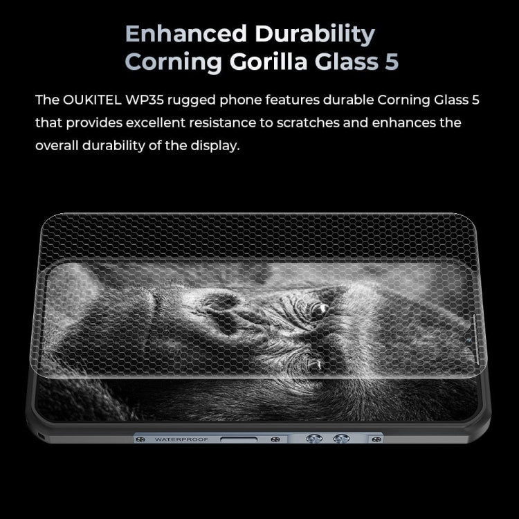 Oukitel WP35 5G Rugged Phone, 8GB+256GB, IP68/IP69K Fingerprint Identification, 11000mAh, 6.6 inch MediaTek Dimensity 6100+ Octa Core, NFC, OTG, Network: 5G, WP35 5G