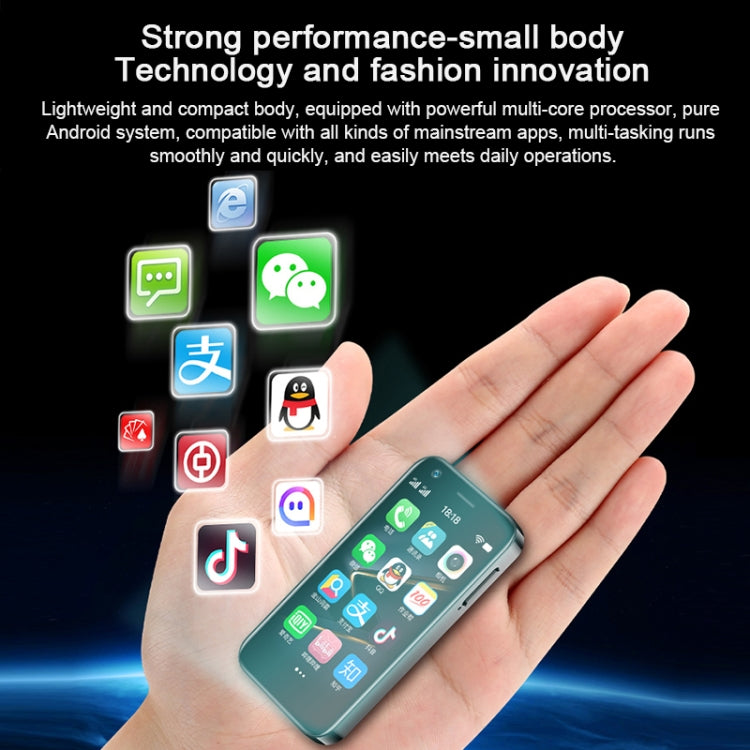 Face Recognition, 3.0 inch Android 9.0 MTK6737M Quad Core up to 1.1GHz, Bluetooth, WiFi, FM, Network: 4G, Dual SIM, 2GB+16GB