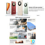هواوي هونر X70 النسخة المحدثة، 8 جيجابايت + 256 جيجابايت، بصمة شاشة، شاشة 6.79 بوصة MagicOS 10.0 / أندرويد 16، سناب دراجون 6 الجيل 4 ثماني النواة، شبكة: 5G، OTG، NFC، يدعم جوجل بلاي، 8 جيجابايت + 256 جيجابايت