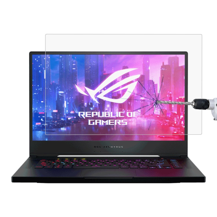 فيلم حماية شاشة لابتوب زجاج مقسّى عالي الدقة لجهاز ASUS ROG Zephyrus M GU502 بقياس 15.6 بوصة، لجهاز ASUS ROG Zephyrus M بقياس 15.6 بوصة