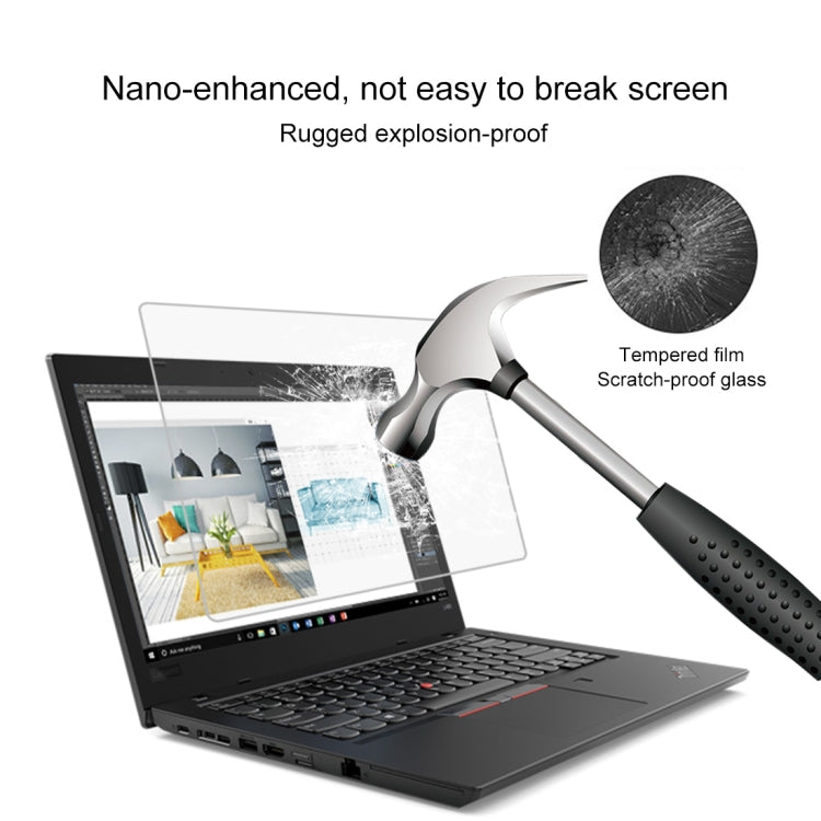 0.4mm 9H Surface Hardness Full Screen Tempered Glass Film for Lenovo ThinkPad L480 14 inch, Lenovo L480