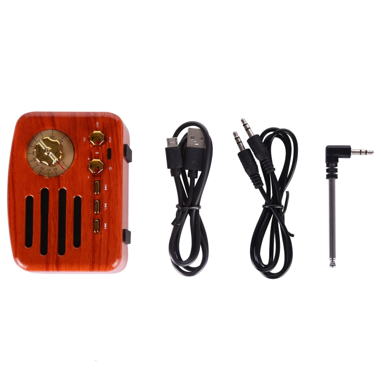 مكبر صوت راديو HiFi بلوتوث رجعي Angel MA-1500 مع ضوء LED ملون، يدعم USB وFM و3.5 مم AUX