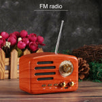 مكبر صوت راديو HiFi بلوتوث رجعي Angel MA-1500 مع ضوء LED ملون، يدعم USB وFM و3.5 مم AUX