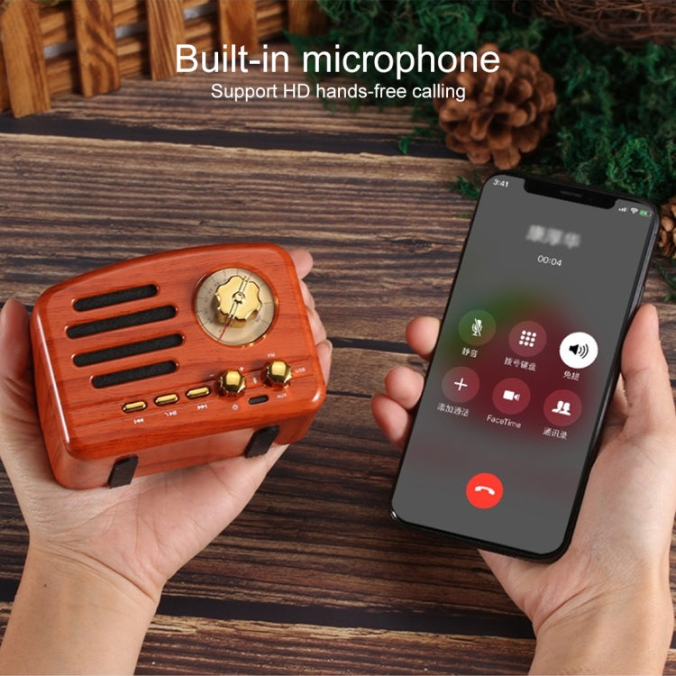 مكبر صوت راديو HiFi بلوتوث رجعي Angel MA-1500 مع ضوء LED ملون، يدعم USB وFM و3.5 مم AUX