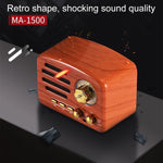 مكبر صوت راديو HiFi بلوتوث رجعي Angel MA-1500 مع ضوء LED ملون، يدعم USB وFM و3.5 مم AUX