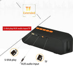 يدعم مكالمات بدون استخدام اليدين وبطاقة TF وU-disk وصوت AUX وراديو FM