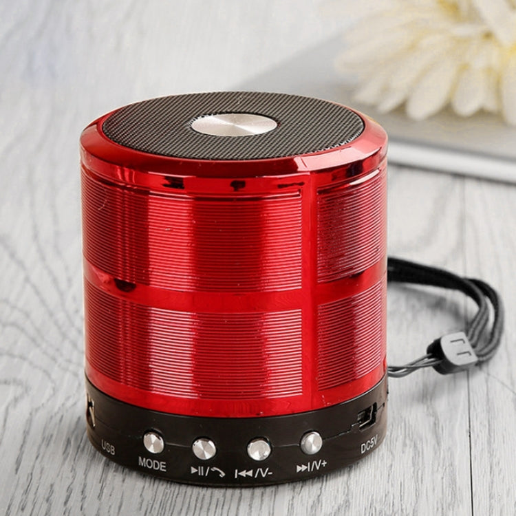 WS-887 Bluetooth Speaker with Lanyard, Support Hands-free Call & FM & U Disk & TF Card & AUX
