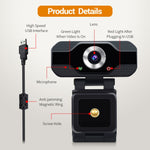 كاميرا ويب ESCAM PVR006 بدقة 1080p HD مع ميكروفون وUSB 2.0 للكمبيوتر، PVR006