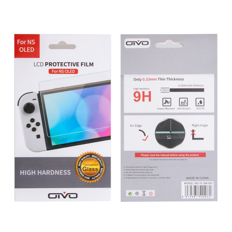 OIVO IV-SW160 0.33mm Thickness 9H Hardness Screen Tempered Glass Film for Nintendo Switch OLED, IV-SW160