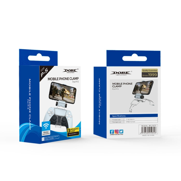 DOBE TP5-0527B Gamepad Controller Smart Phone Cellphone Mount holder Support Clamp Clip For PS5, TP5-0527B