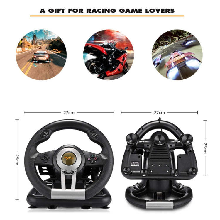 PXN-V3 Racing Game Steering Wheel for PC / PS3 / 4 / xbox one / switch, For PC / PS3 / 4 / xbox one / switch