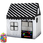 Household Children Printing Play Tent Small Game House, with 50 Ocean Balls, with 50 Ocean Balls (Black White), with 50 Ocean Balls (Pink), with 50 Ocean Balls (Green), with 50 Ocean Balls (Light Pink)