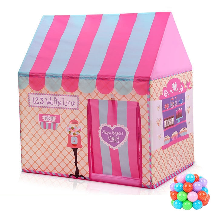Household Children Printing Play Tent Small Game House, with 50 Ocean Balls, with 50 Ocean Balls (Black White), with 50 Ocean Balls (Pink), with 50 Ocean Balls (Green), with 50 Ocean Balls (Light Pink)