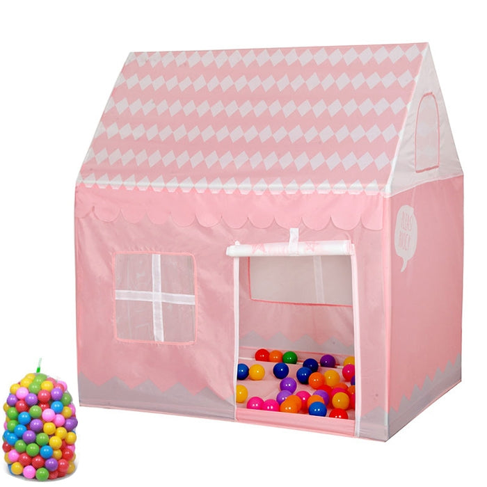 Household Children Printing Play Tent Small Game House, with 50 Ocean Balls, with 50 Ocean Balls (Black White), with 50 Ocean Balls (Pink), with 50 Ocean Balls (Green), with 50 Ocean Balls (Light Pink)