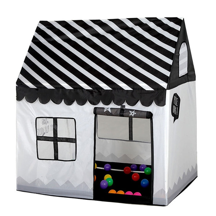 Household Children Printing Play Tent Small Game House with 50 Ocean Balls & Mat, with 50 Ocean Balls & Mat (Black White), with 50 Ocean Balls & Mat (Pink), with 50 Ocean Balls & Mat (Green), with 50 Ocean Balls & Mat (Light Pink)