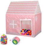 Household Children Printing Play Tent Small Game House with 50 Ocean Balls & Mat, with 50 Ocean Balls & Mat (Black White), with 50 Ocean Balls & Mat (Pink), with 50 Ocean Balls & Mat (Green), with 50 Ocean Balls & Mat (Light Pink)