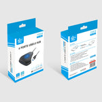 KJH P5-015 4 in 1 Hub Converter USB 3.0 Blue Light Expansion Adapter Splitter Charger Connector Splitter For PS5 / Xbox Series X, KJH P5-015