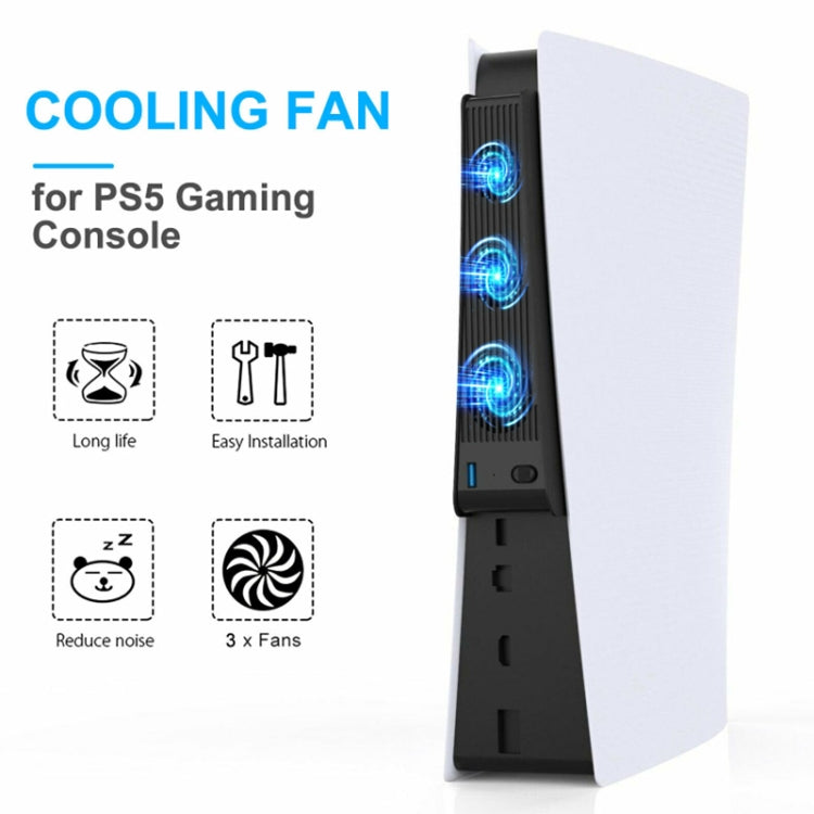 KJH P5-009 Console Cooling Fan For PS5, P5-009(Black), P5-009(White)