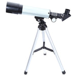 F36050 Portable Professional High Definition High Times Espace Astronomical Telescope Spotting Scope with Aluminum Alloy Tripod(Silver), F36050