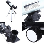 F36050 Portable Professional High Definition High Times Espace Astronomical Telescope Spotting Scope with Aluminum Alloy Tripod(Silver), F36050