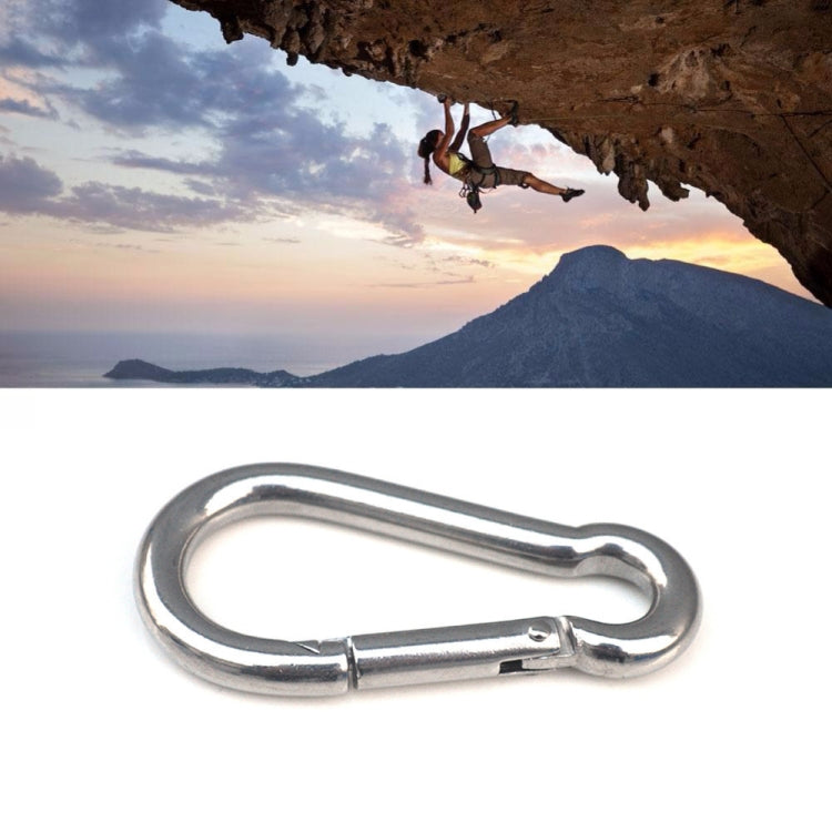 M11 Stainless Steel Carabiner Spring Hook Multi-tool Mountaineering Buckle Lock Camping Hook Rope, Inner Diameter: 10.84mm, M11