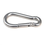 M12 Stainless Steel Carabiner Spring Hook Multi-tool Mountaineering Buckle Lock Camping Hook Rope, Inner Diameter: 11.73mm, M12