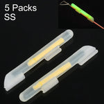 5 Packs OCEAN SUN Clip-On Luminous Float Night Fishing Light Stick, SS, Fits Rod Tip 0.6-1.4mm, Clip-On, SS