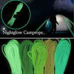 20m 9-Core Nylon+Polyester Full-light Outdoor Camping Tent Rescue Bundled Fluorescent Climbing Rope, 20m Pink, 20m Green, 20m White, 20m Yellow