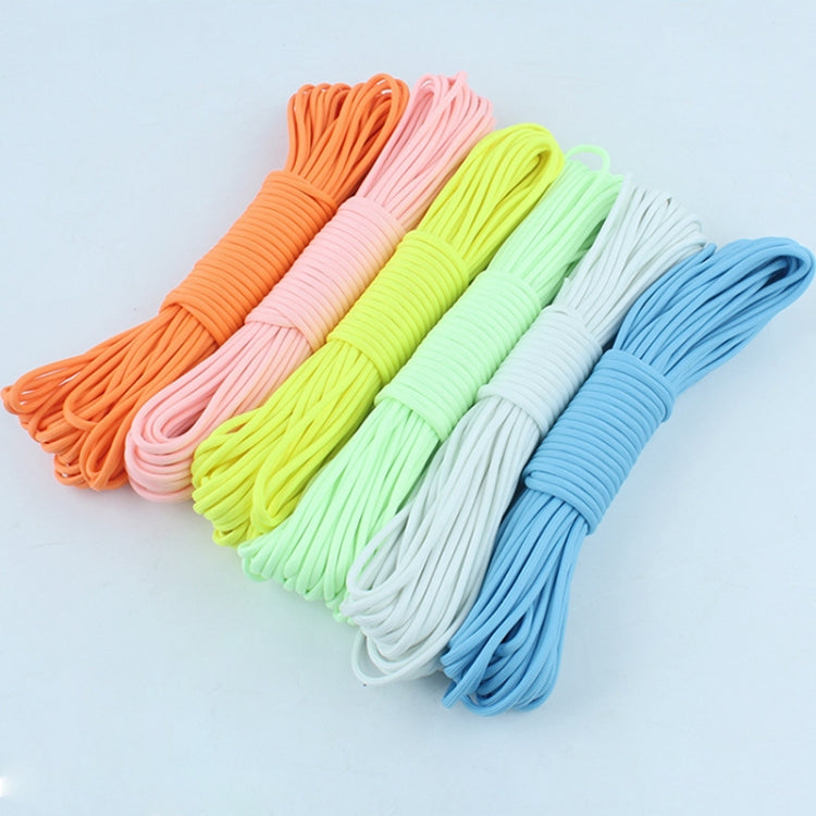 20m 9-Core Nylon+Polyester Full-light Outdoor Camping Tent Rescue Bundled Fluorescent Climbing Rope, 20m Blue, 20m White, 20m Yellow, 20m Orange, 20m Pink, 20m Green