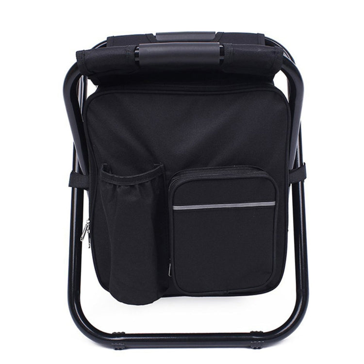 Outdoor Portable Folding Camping Chair Light Fishing Beach Chair Stainless Steel Pipe Folding Chair with Ice Bag, Stainless Steel Folding Chair(Black), Stainless Steel Folding Chair(Green), Stainless Steel Folding Chair(Blue)                           ...