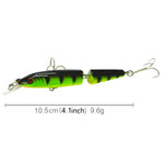 HENGJIA 5 PCS 10.5cm 9.6g 2-section Plastic Hard Baits Fishing Lures Set Tackle Baits, 10.5cm 9.6g