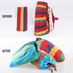 Outdoor Rollover-resistant Single Person Canvas Hammock Portable Beach Swing Bed with Wooden Sticks, Size: 185 x 80cm, Size: 185 x 80cm(Red), Size: 185 x 80cm