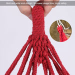 Outdoor Rollover-resistant Single Person Canvas Hammock Portable Beach Swing Bed with Wooden Sticks, Size: 185 x 80cm, Size: 185 x 80cm(Red), Size: 185 x 80cm